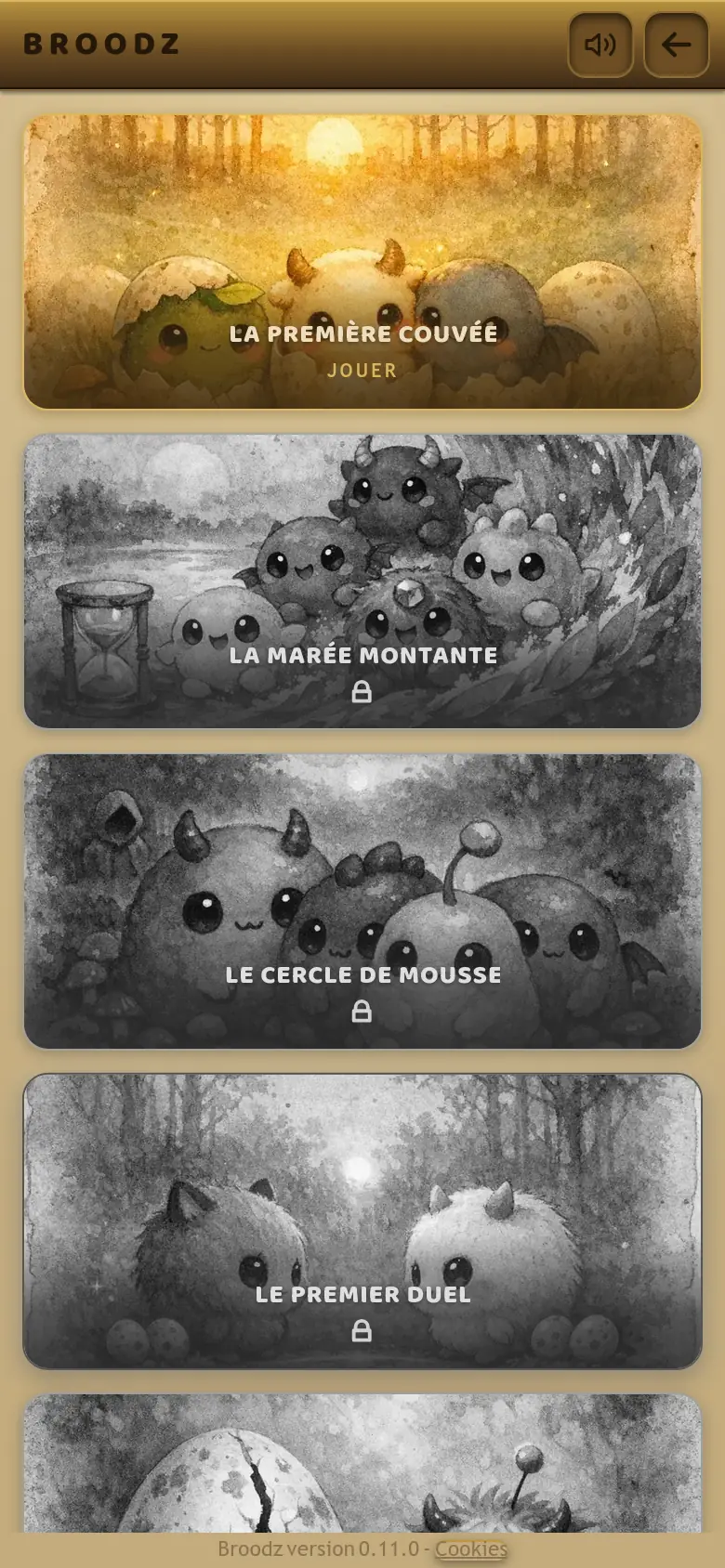 Capture d'écran BROODZ : La liste des Quêtes